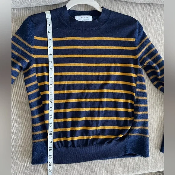 La Linge Wool Cashmere blend striped crew neck sweater - Picture 6 of 6